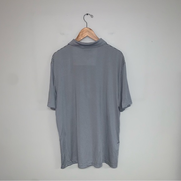 PGA‎ Tour  Striped Golf Polo Men's Size Extra Large Grey & White Shirt Top - Picture 5 of 5